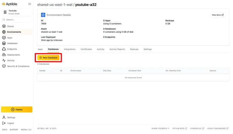 Новая база данных
