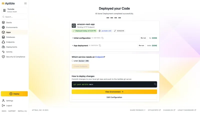 deployment successfull