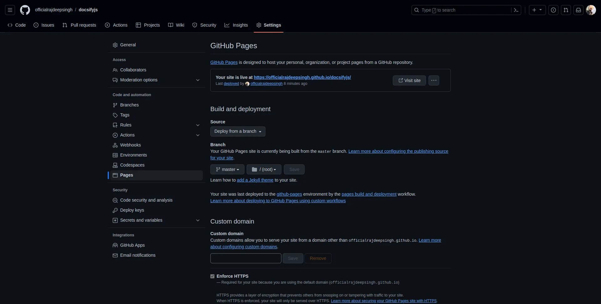 Завершение развертывания