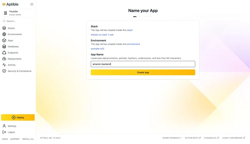 Имя приложения
