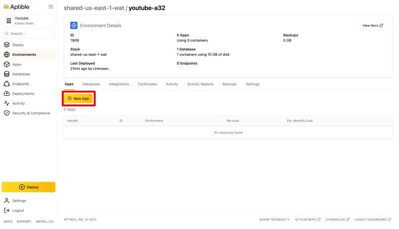 Новое приложение