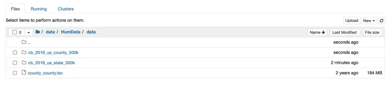 Скриншот структуры файлов Jupyter
